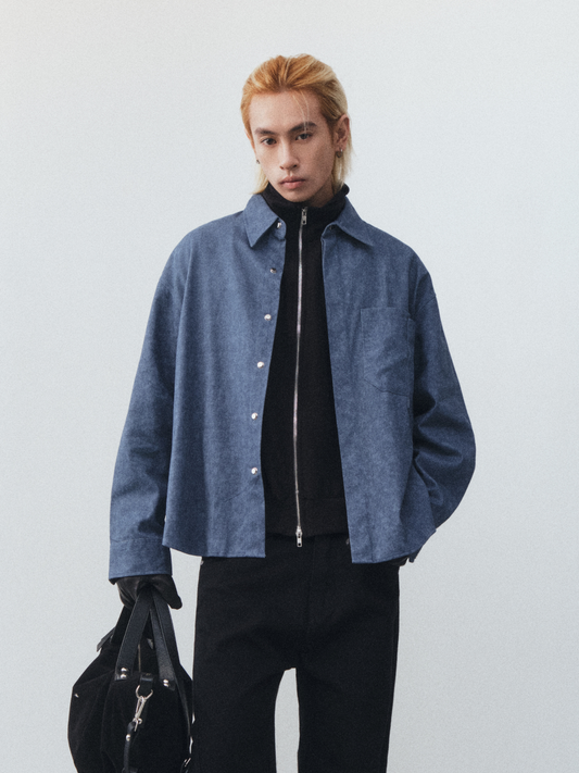Bleach Effect Oversized Shirt