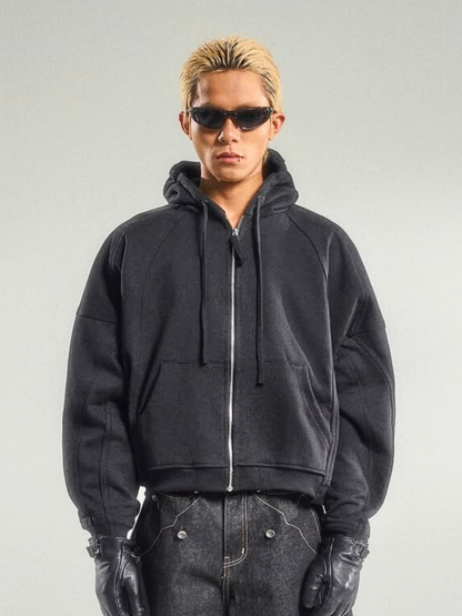 Spliced Washed Hoodie