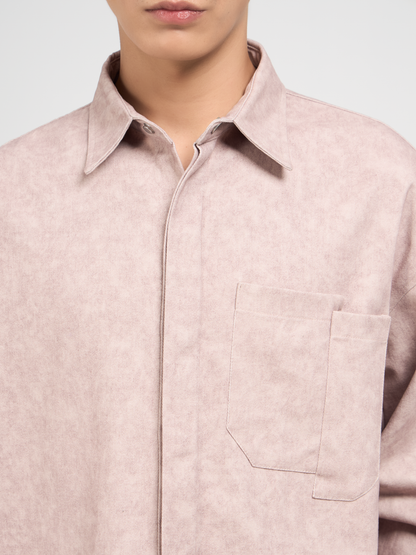 Bleach Effect Oversized Shirt