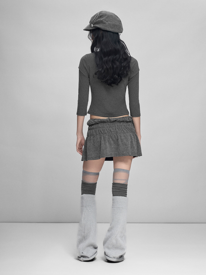 Grayish Layer Fitted Tee