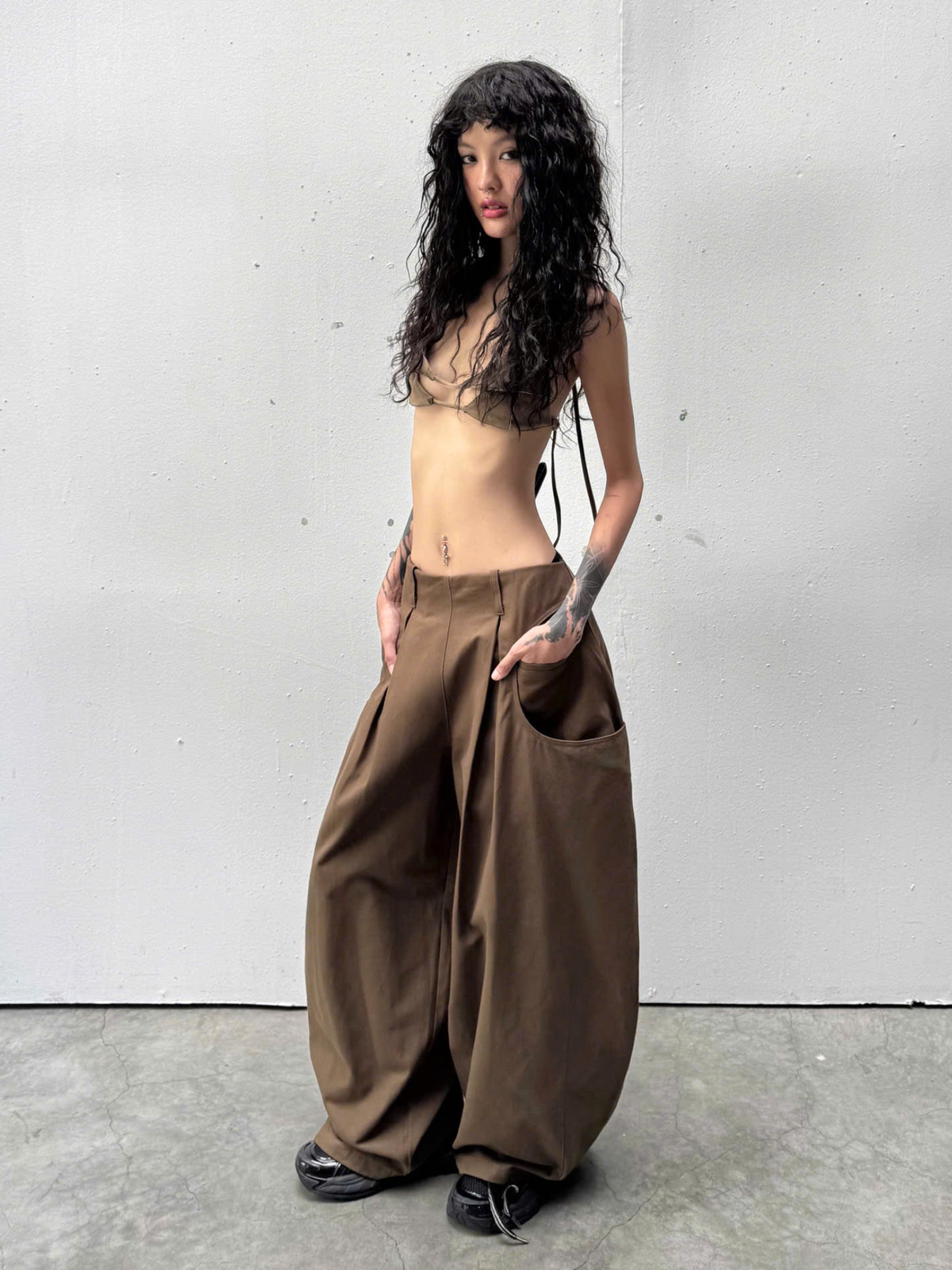 Orionis Wide Pants Khaki