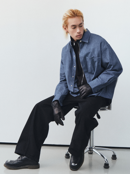 Bleach Effect Oversized Shirt