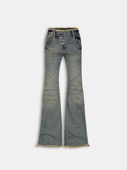 Darja Washed Flared Denim Pants