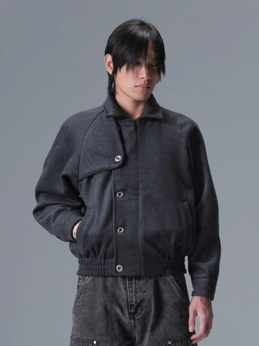 Plissé Wool Jacket