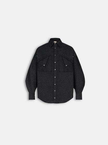 Split Denim Shirt