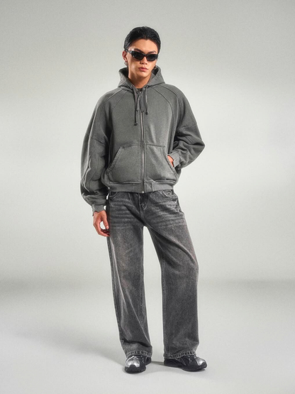 Loose-fit Washed Denim Pants