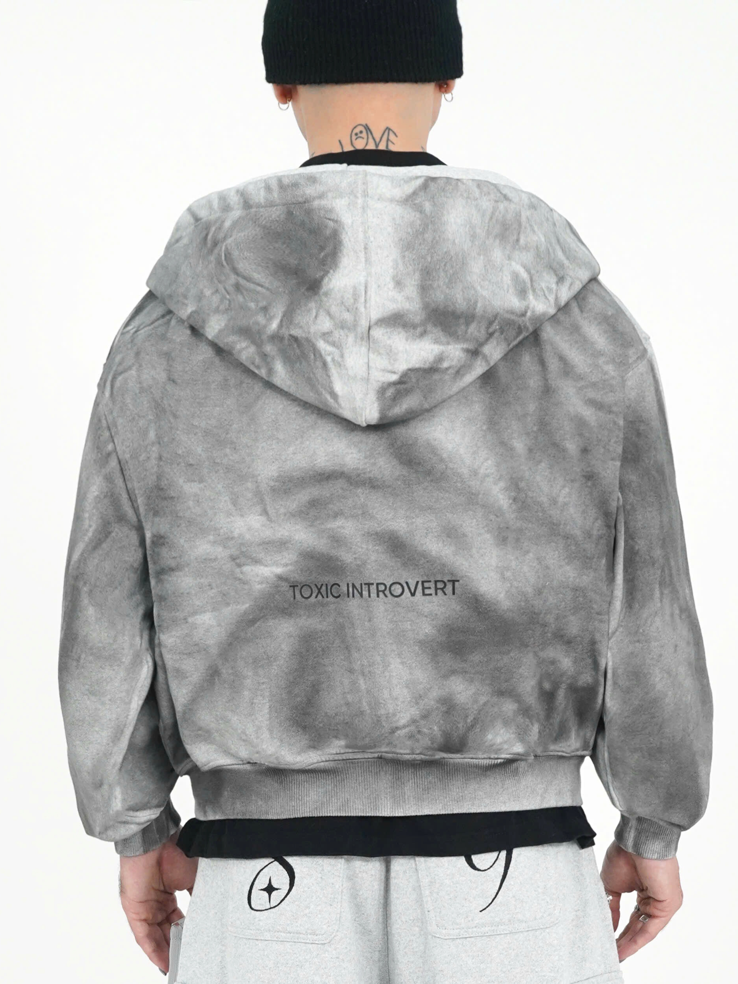 Dirty Grey Wash Hoodie