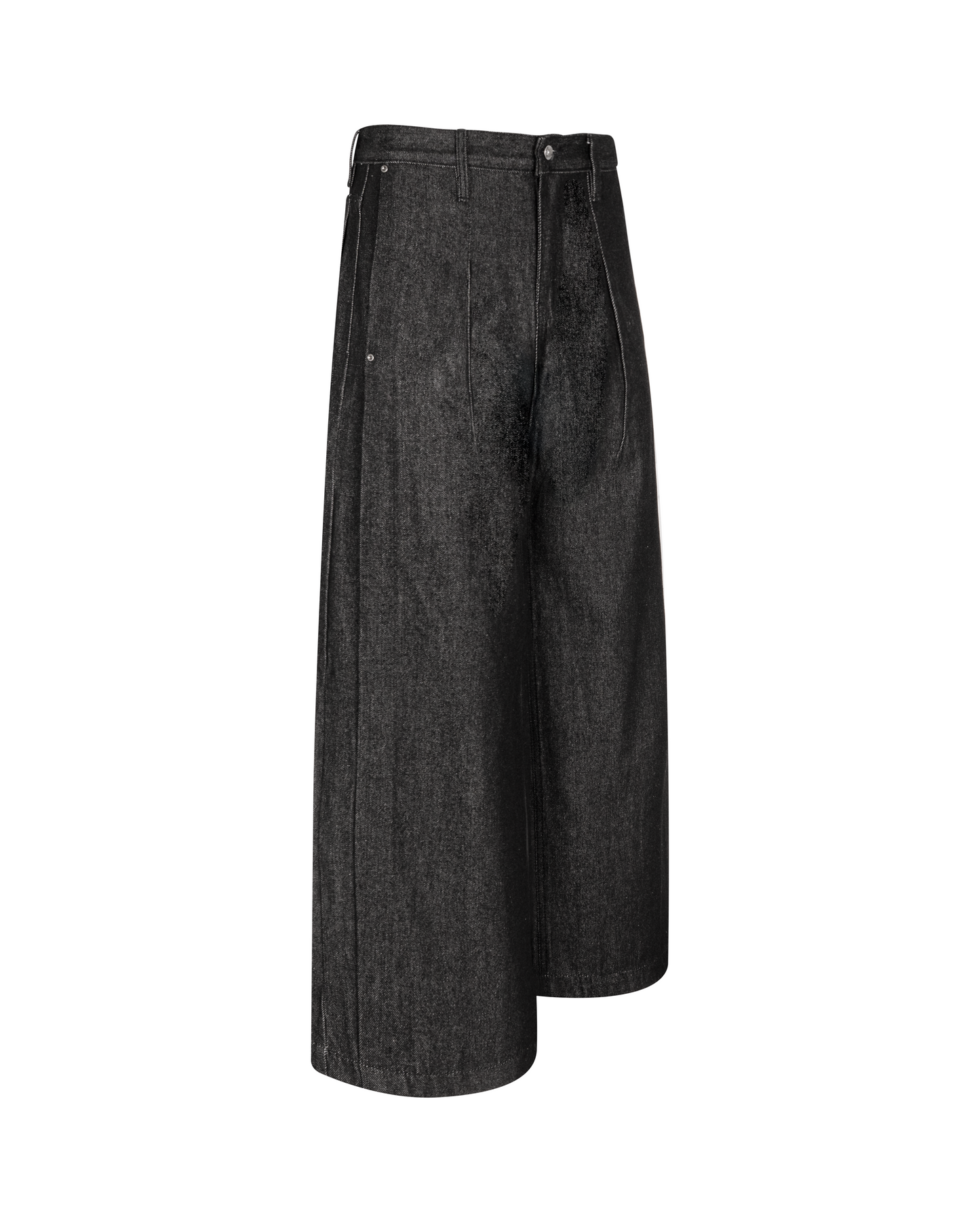 Plissé Raw Denim Pants