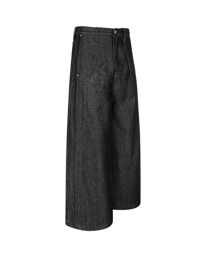 Plissé Raw Denim Pants