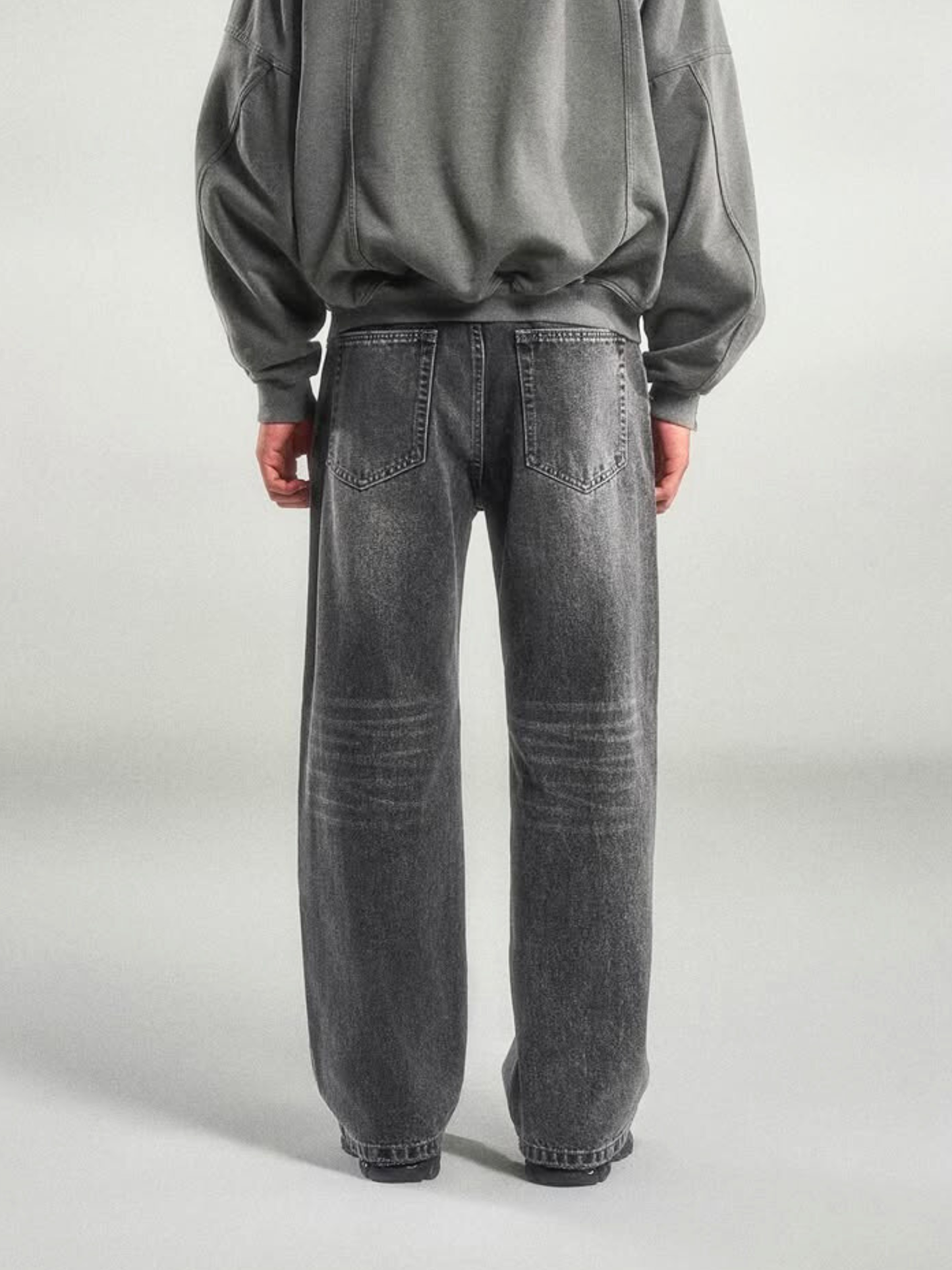 Loose-fit Washed Denim Pants