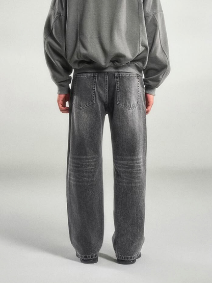 Loose-fit Washed Denim Pants