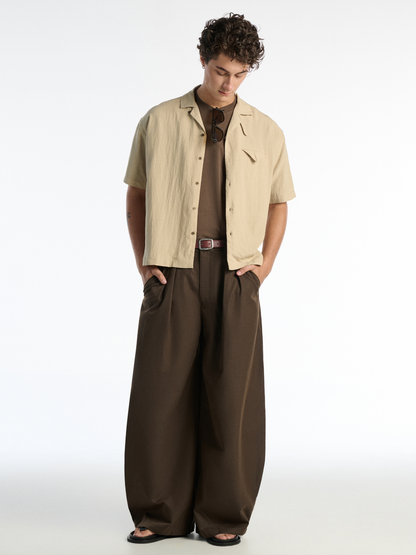 Lined Barrel Pants