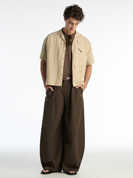 Lined Barrel Pants