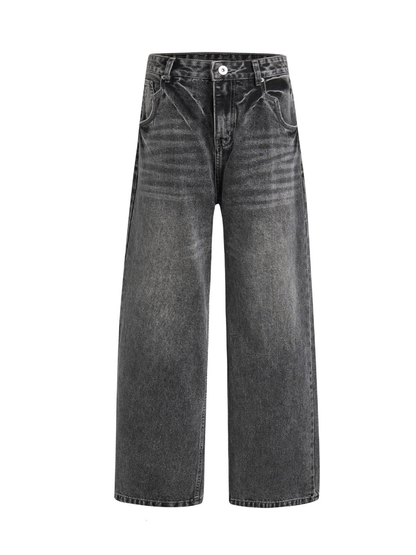 Loose-fit Washed Denim Pants