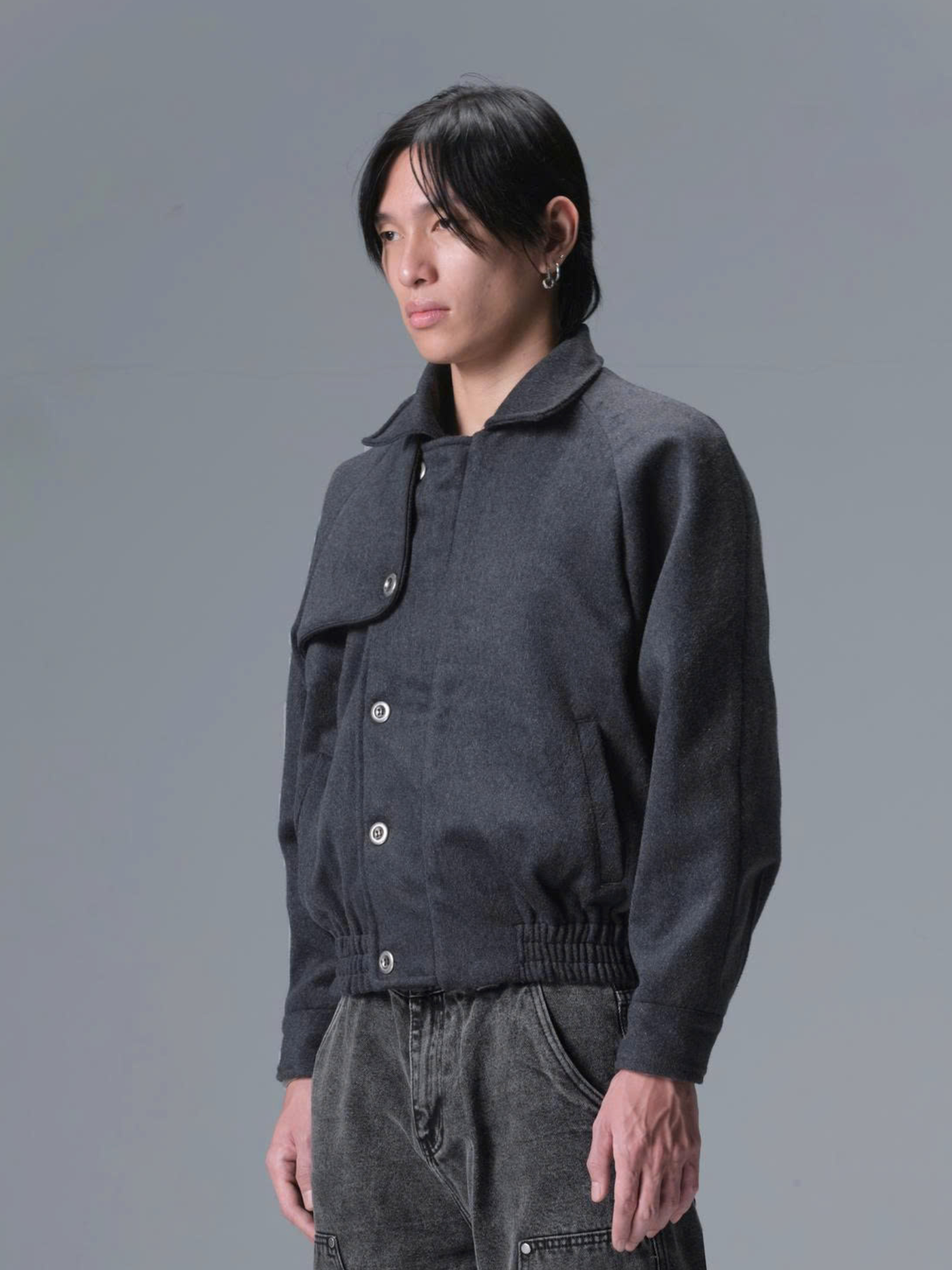 Plissé Wool Jacket