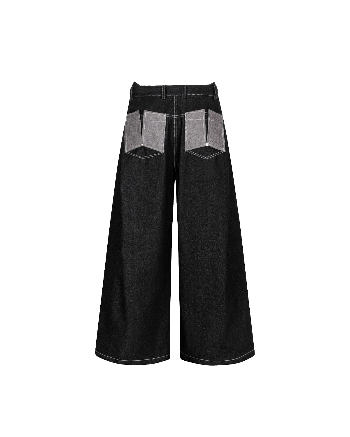 Contrast Pocket Raw Denim Pants