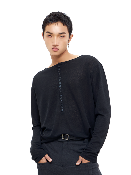 15B Longsleeves Henley Shirt
