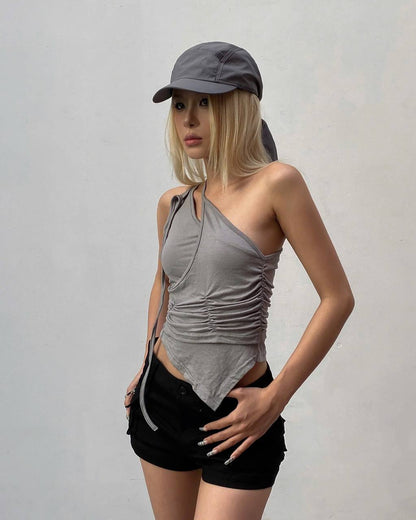 SAGITTARIUS.APLUS NYLON SCARF CAP (GREY)