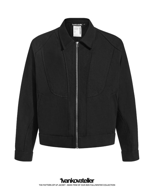 Pattern Zip Up Jacket