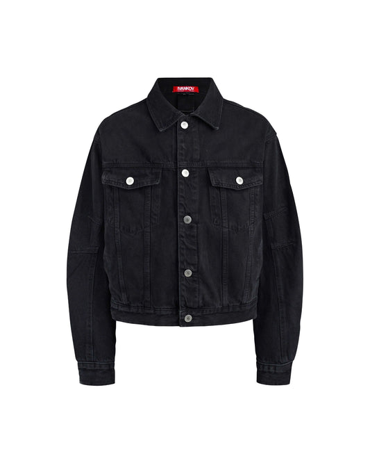 IVANKOV OVERSIZED DENIM JACKET  (BLACK WASHED)