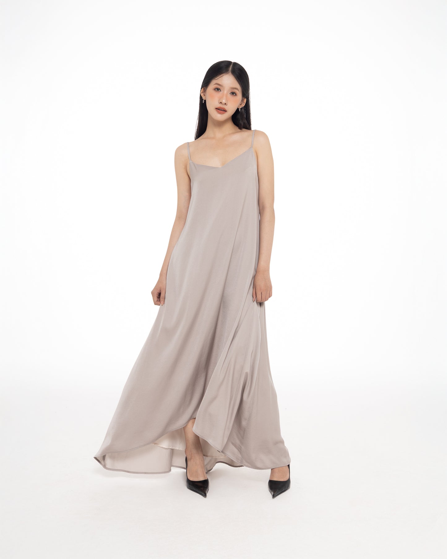 MELANCHOLY CODA MAXI DRESS (GREY)