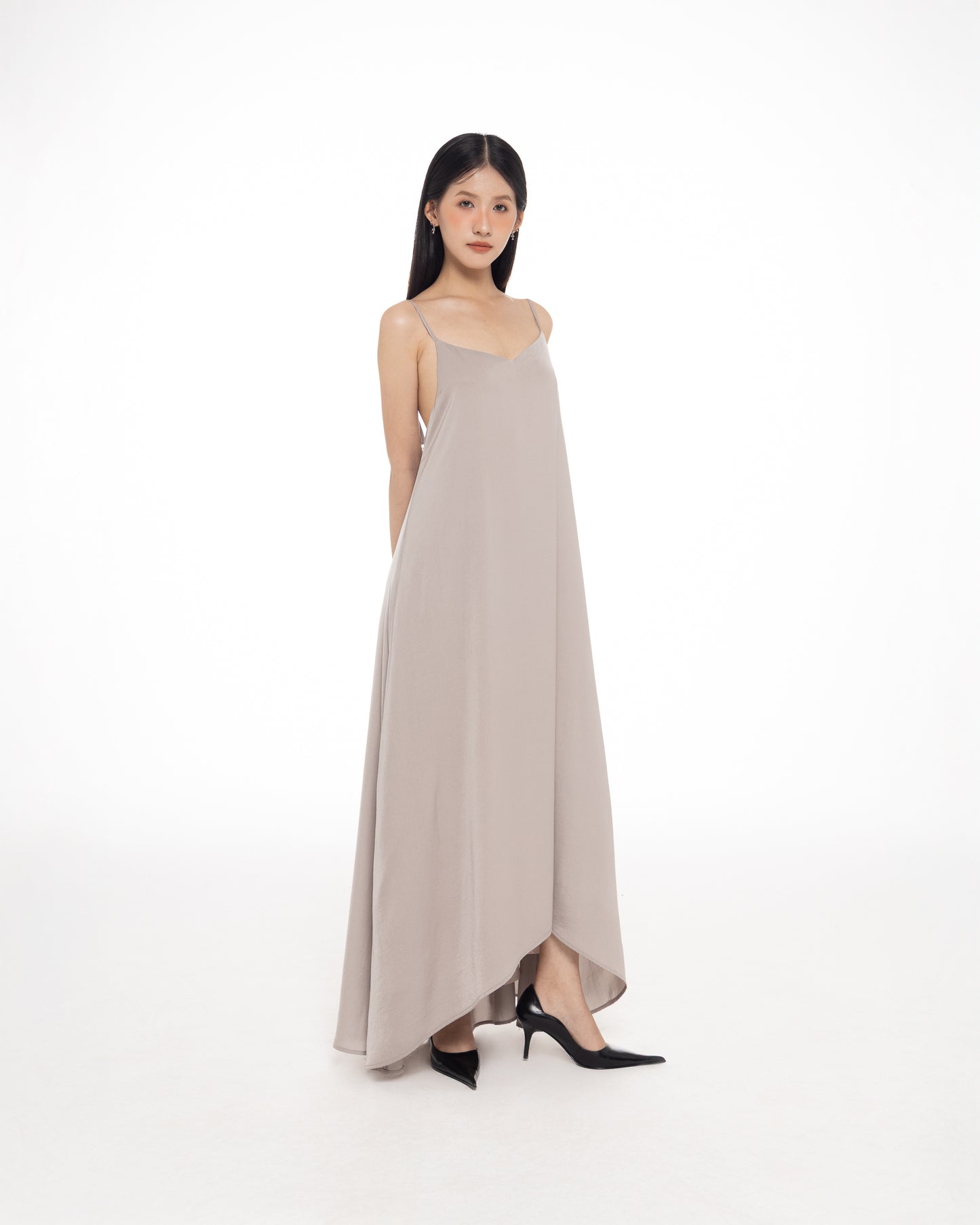 MELANCHOLY CODA MAXI DRESS (GREY)