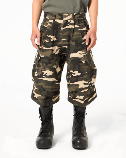 Plissé Camo Short