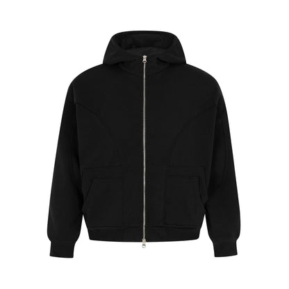 OUTBREAK POCKET ZIP HOODIE (BLACK)