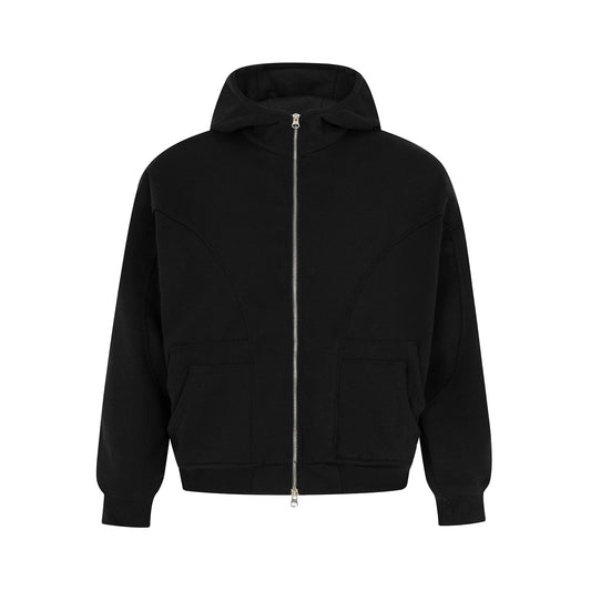 OUTBREAK POCKET ZIP HOODIE (BLACK)