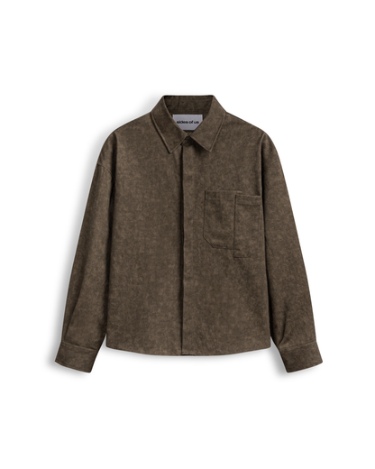 Bleach Effect Oversized Shirt