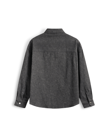 Bleach Effect Oversized Shirt