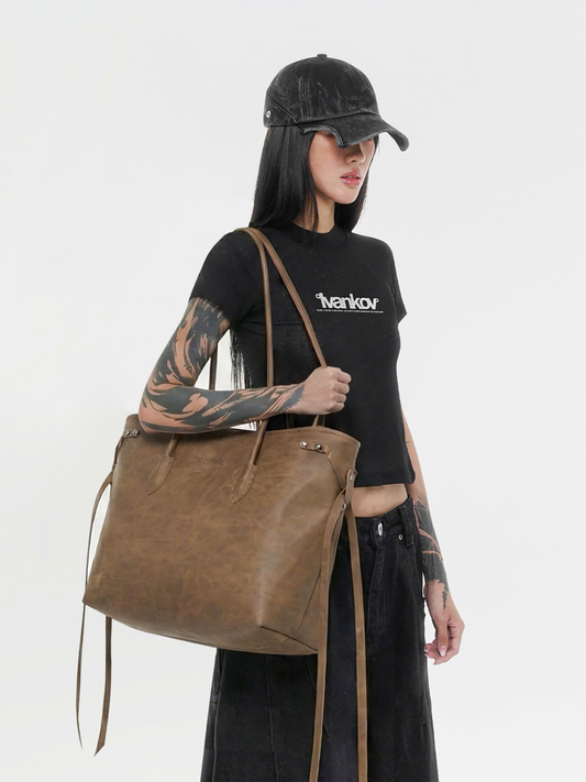 Laces Leather Totebag