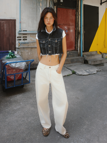 Darted Barrel Jeans