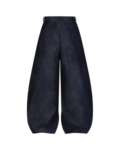 Rebel Pleated Wide Pants Raw Denim
