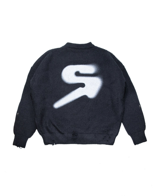 SEMBLANCE DISTRESSED KNIT SWEATER