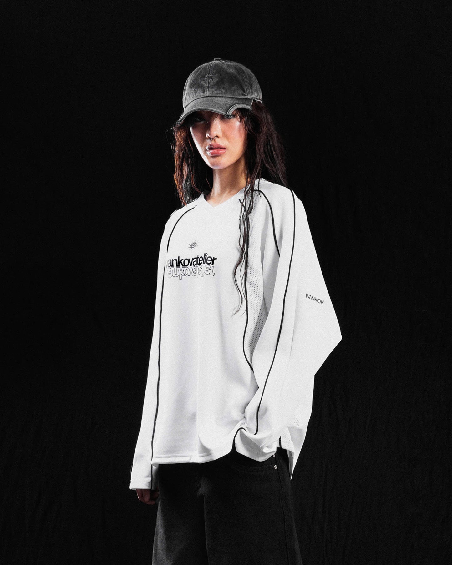 IVANKOV HALF MOON WASHED CAP (DARK GREY)