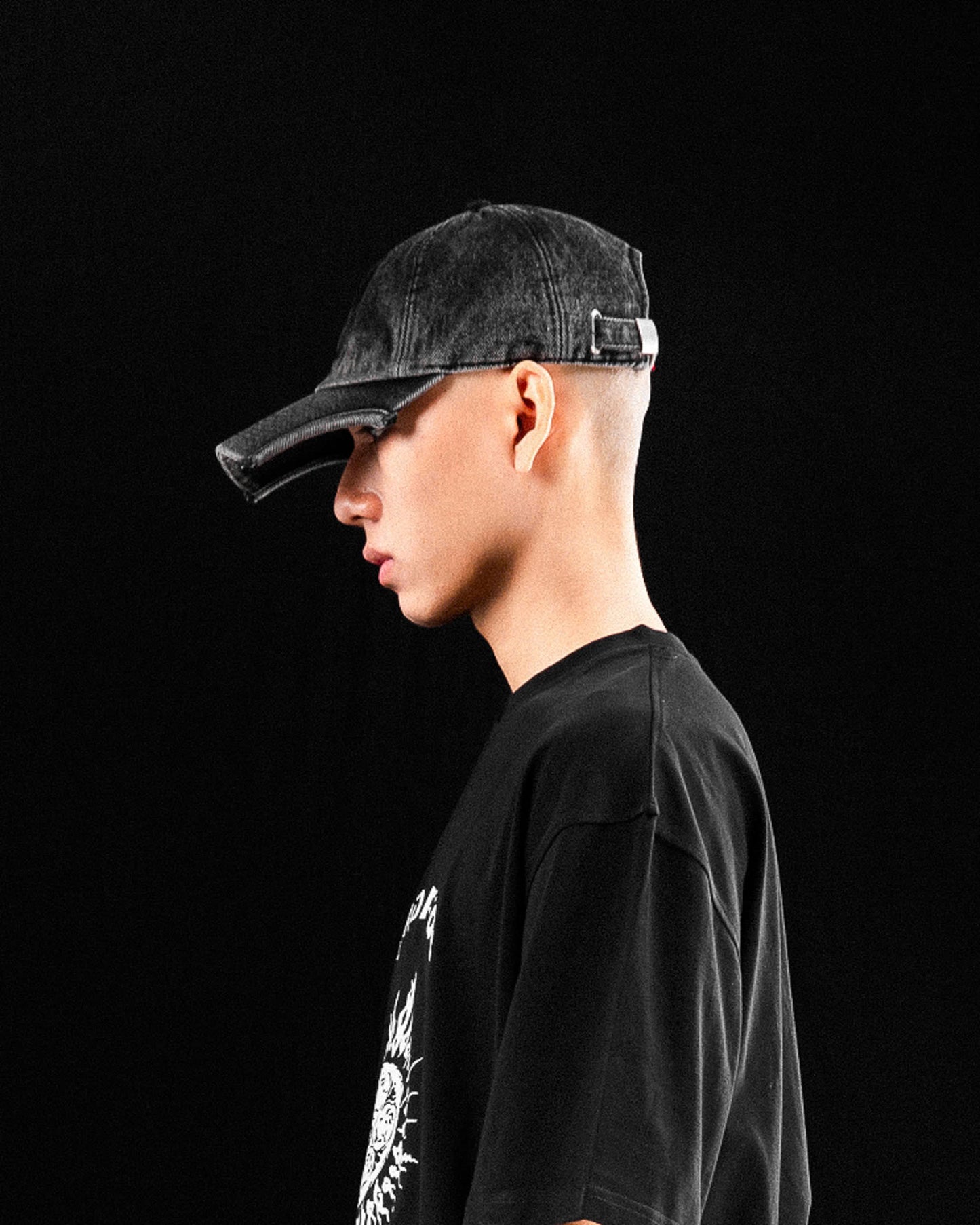 IVANKOV HALF MOON WASHED CAP (DARK GREY)
