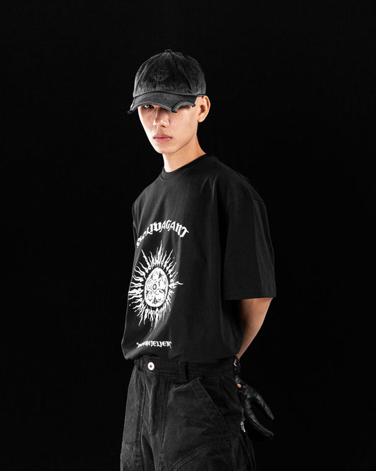 IVANKOV HALF MOON WASHED CAP (DARK GREY)
