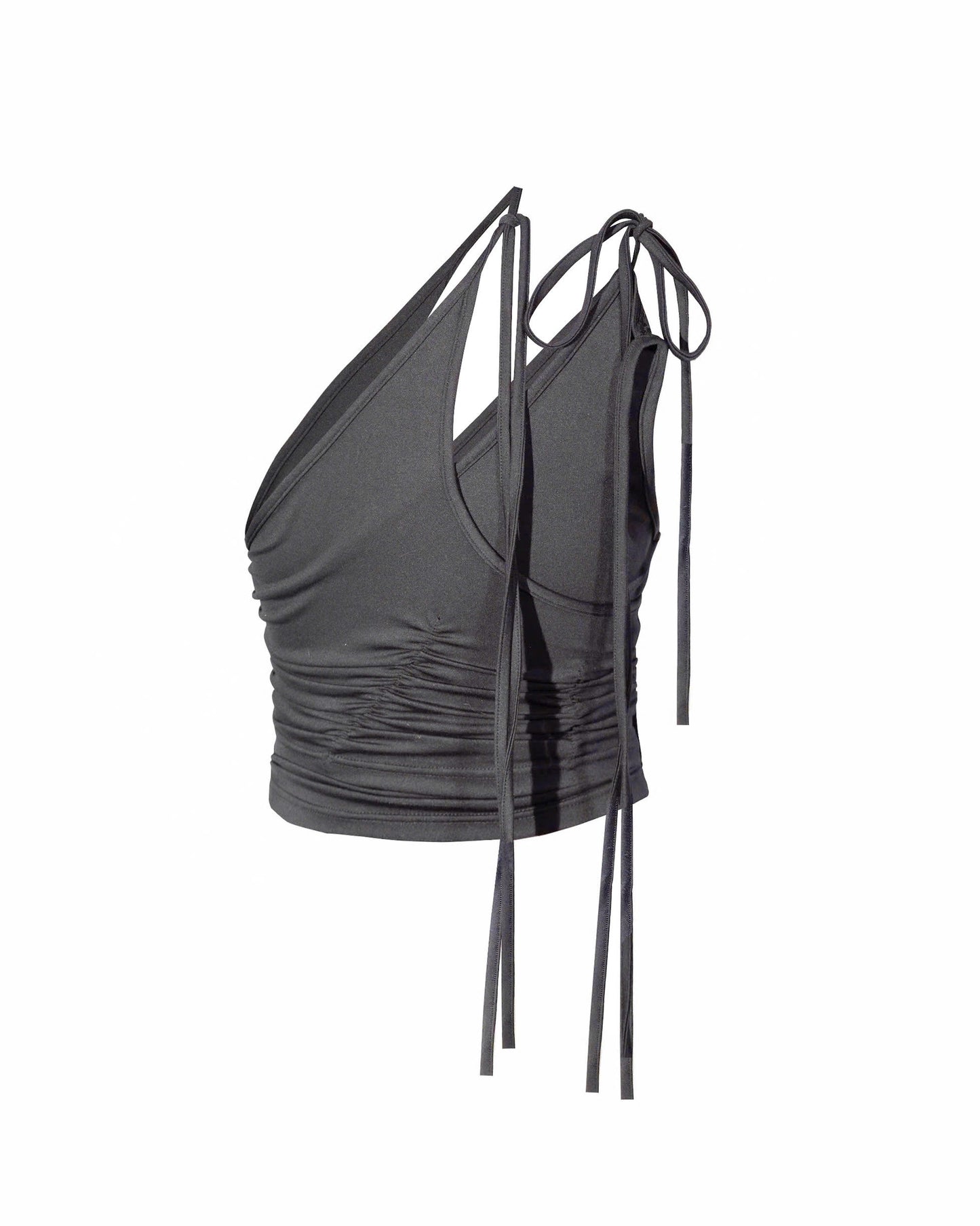 SAGITTARIUS.APLUS ODILA SHIRRING TOP (GREY)
