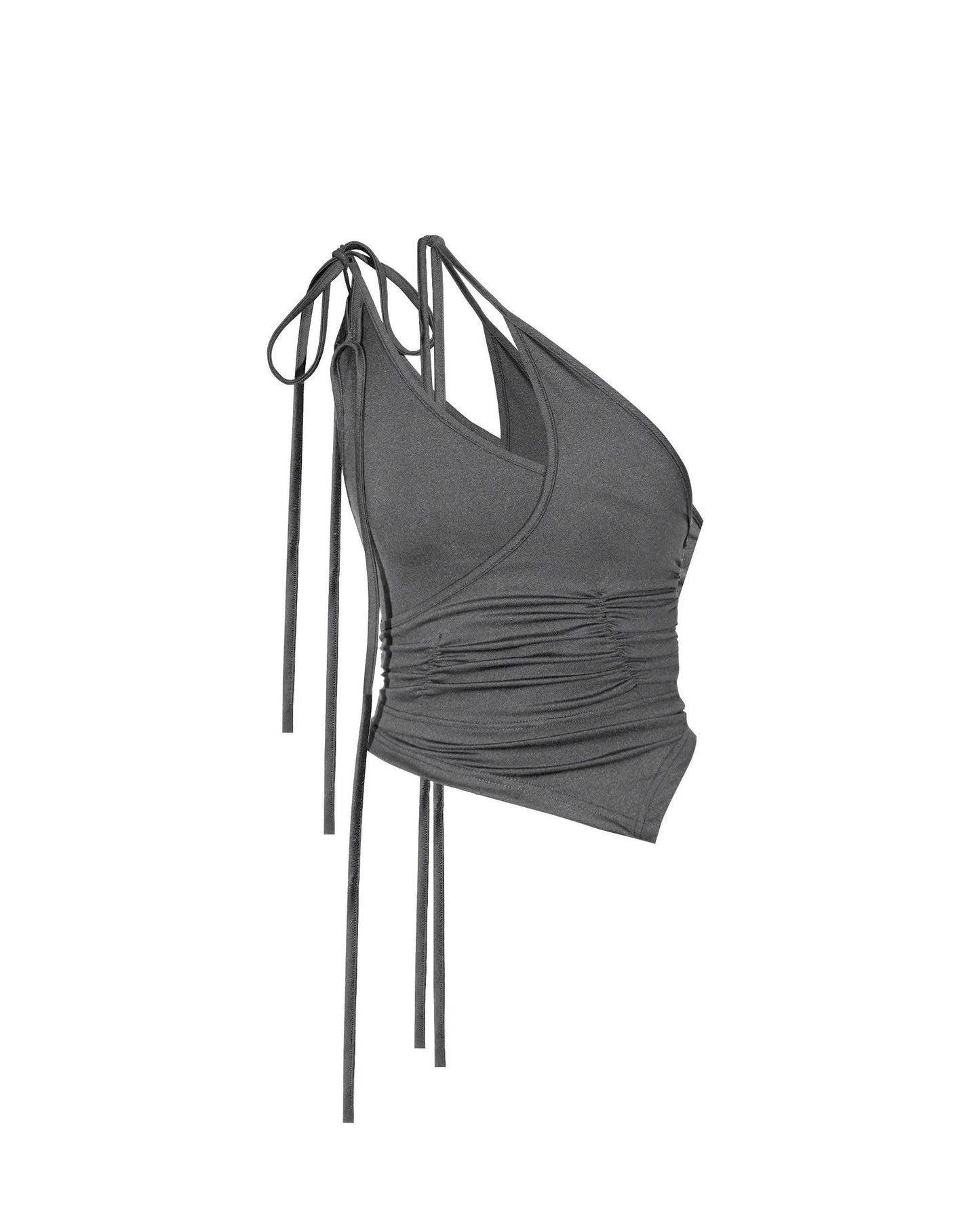 SAGITTARIUS.APLUS ODILA SHIRRING TOP (GREY)