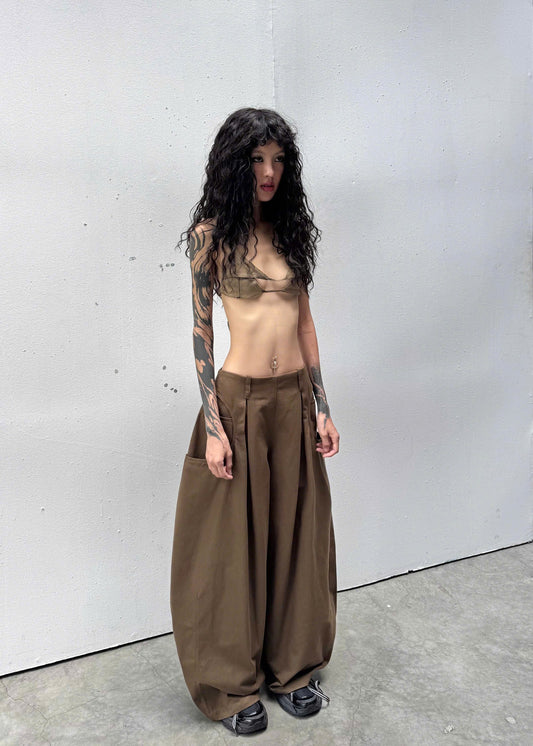 Orionis Wide Pants Khaki