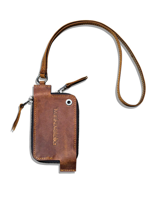 IVANKOV LATERAL LEATHER WALLET (WAXY BROWN)